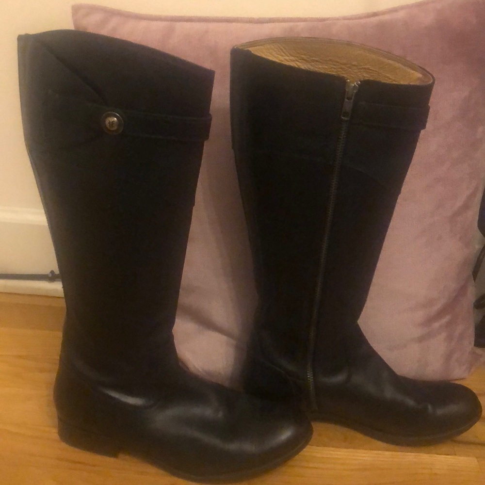 Authentic Frye Black Leather Riding Boots